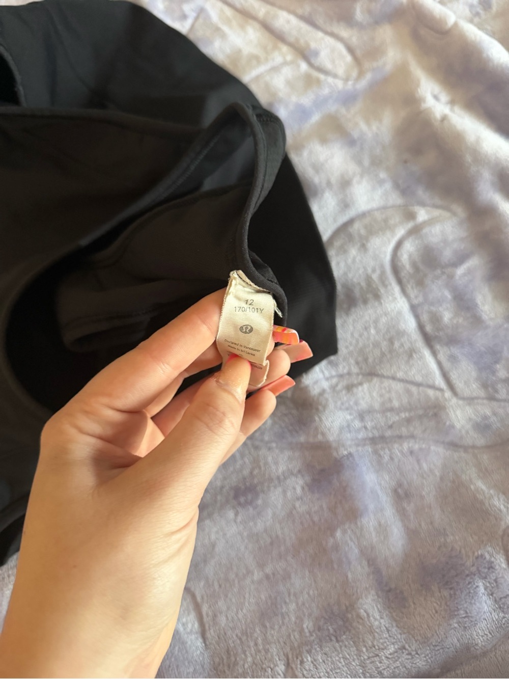 lululemon Black Racerback Performance Sports Bra View 3